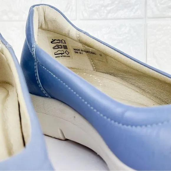 Blue Platform Ballet Flats - Picture 6 of 15